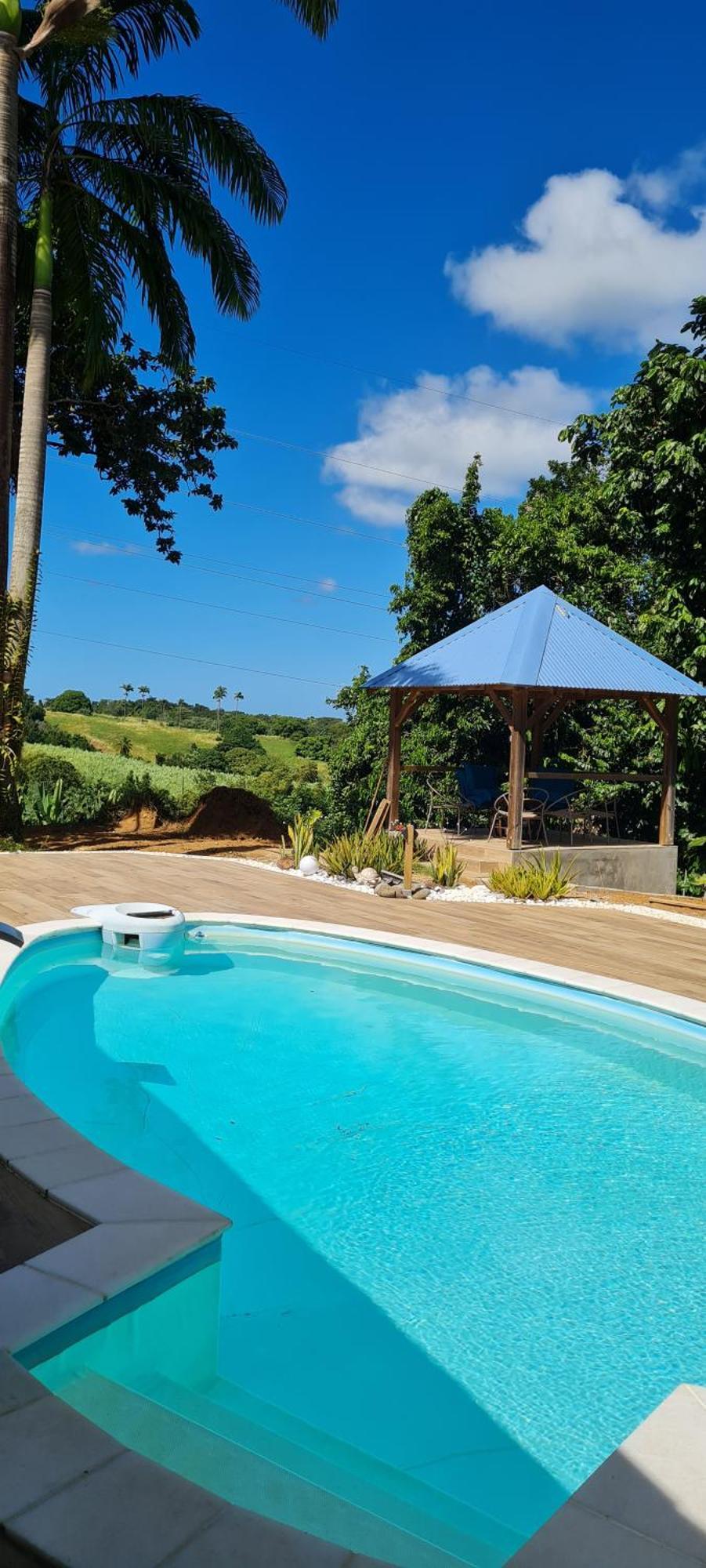 Gite Kaz A Topaze, Piscine, Jardin Tropical サント・ローズ エクステリア 写真
