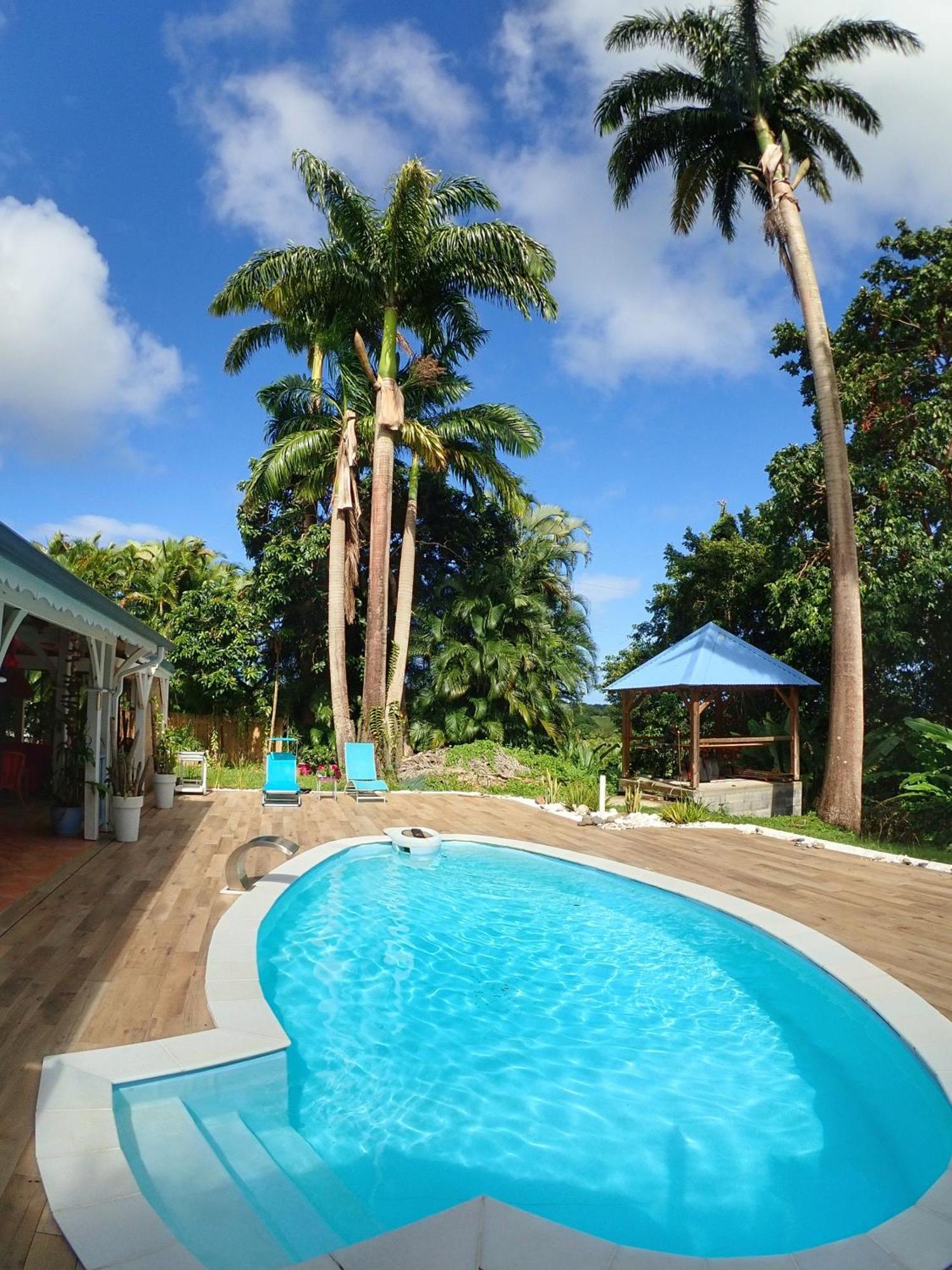 Gite Kaz A Topaze, Piscine, Jardin Tropical サント・ローズ エクステリア 写真